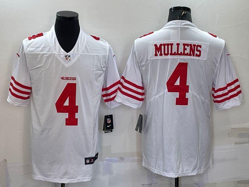 Men San Francisco 49ers #4 Mullens White New 2022 Nike Limited Vapor Untouchable NFL Jersey